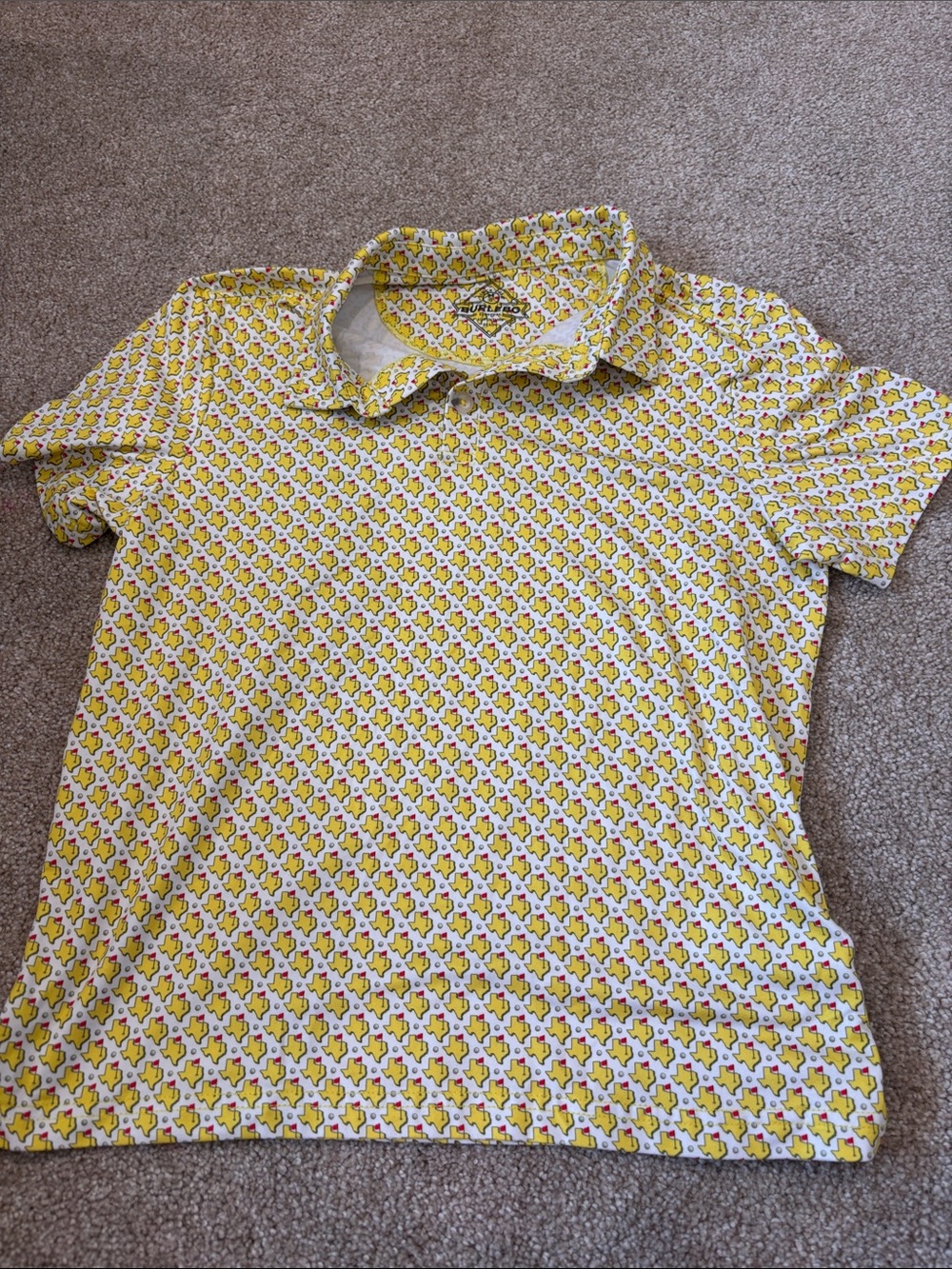 BURLEBO Yellow Patterned Boys Polo Shirt